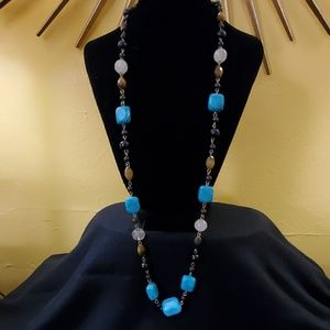 NWOT Brown Turquoise Stone Necklace #366